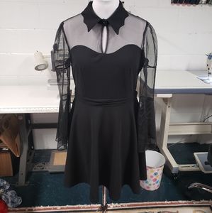 Spooky Mesh Pinup Rockabilly Dress Size Large